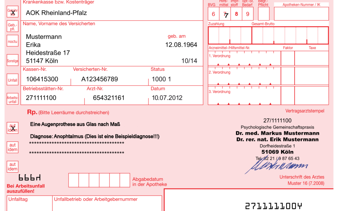 Augenprothese verordnen – So geht’s richtig!